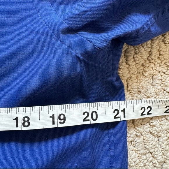 Nordstrom Medium Royal Blue Cotton Oversized Button Down Shirt Size Medium - Picture 11 of 13